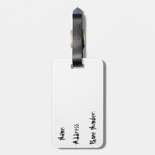 Rock Skull Bagagelabel (Achterkant verticaal)