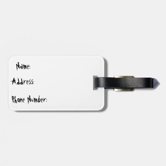 Rock Skull Bagagelabel (Achterkant horizontaal)