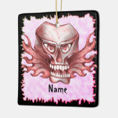 Rock Skull Biker Keramisch Ornament (Links)