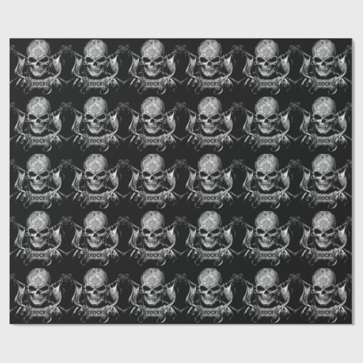 Rock Skull Cadeaupapier (Vlak)