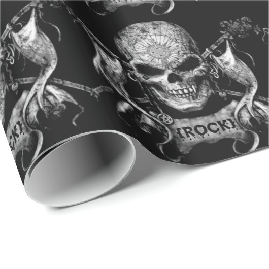 Rock Skull Cadeaupapier (Rol Hoek)