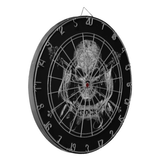 Rock Skull Dartbord (Voorkant Links)