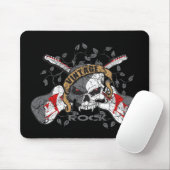  Rock Skull en Electric Guitars Muismat (Met muis)