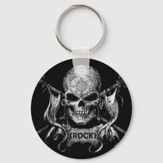 Rock Skull Sleutelhanger (Voorkant)