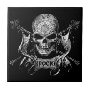 Rock Skull Tegeltje