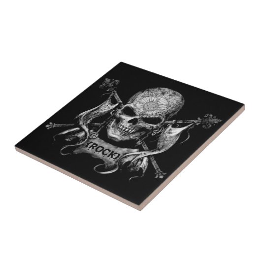 Rock Skull Tegeltje (Zijkant)