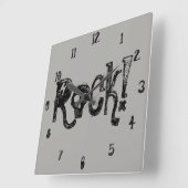 Rock Skulls Wall Clock Vierkante Klok (Hoek)