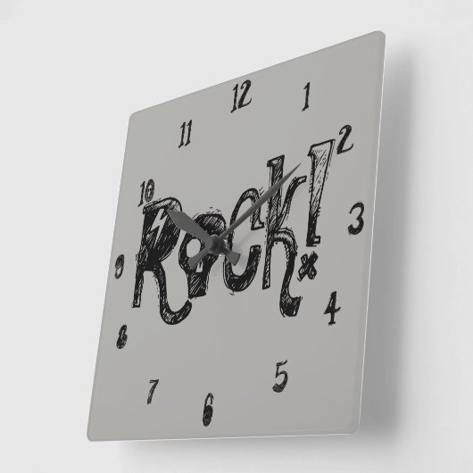 Rock Skulls Wall Clock Vierkante Klok (Hoek)
