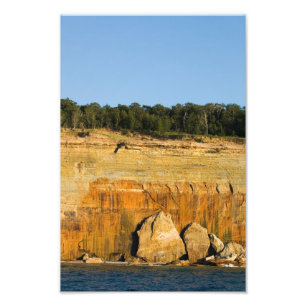 Rock Slabs, Pictured Rocks National Lakeshore, MI Foto Afdruk