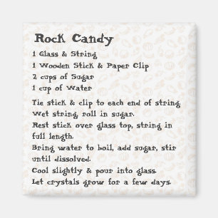 Rock Snoep Recipe Magnet roze