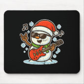 Rock Snowman With Guitar Premium Tri-blend Muismat (Voorkant)
