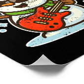 Rock Snowman With Guitar Premium Tri-blend  Poster (Hoek)