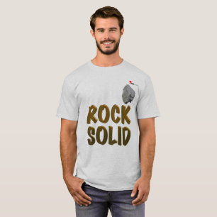 "Rock Solid" T-shirt Motiverende gouden tekst &