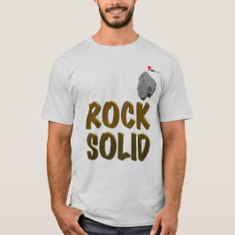 "Rock Solid" T-shirt | Motiverende gouden tekst & 