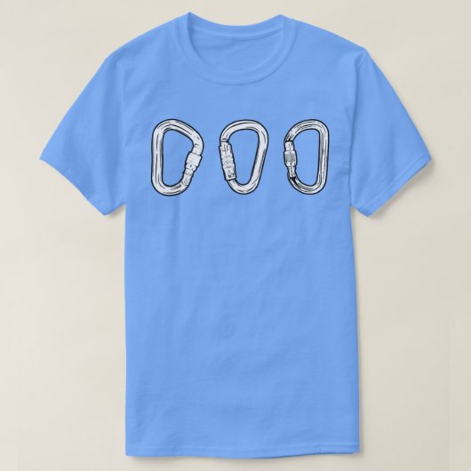Rock Sport Beknopt Karabiner belay T T-shirt (Design voorkant)