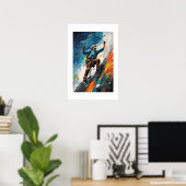 Rock Sport Klimmuurklimmer Verf Poster (Thuiskantoor)