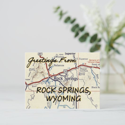 Rock Springs Wyoming  Briefkaart (Staand voorkant)