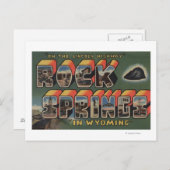 Rock Springs, Wyoming - Large Letter Scenes Briefkaart (Voorkant / Achterkant)