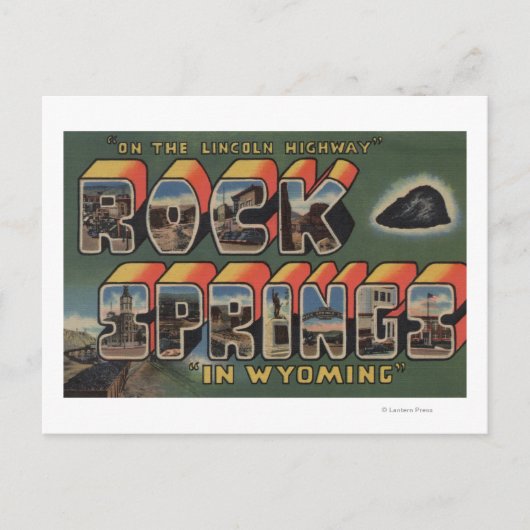 Rock Springs, Wyoming - Large Letter Scenes Briefkaart (Voorkant)