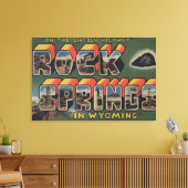 Rock Springs, Wyoming - Large Letter Scenes Canvas Afdruk (Insitu (Woonkamer))