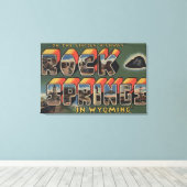 Rock Springs, Wyoming - Large Letter Scenes Canvas Afdruk (Insitu (Houten vloer))