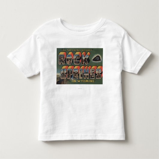 Rock Springs, Wyoming - Large Letter Scenes Kinder Shirts (Voorkant)