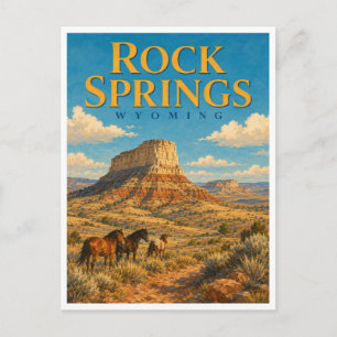 Rock Springs Wyoming Pilot Butte GeoSaga Briefkaart