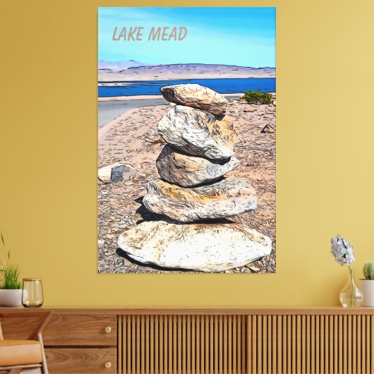 Rock Stacking Canvas Afdruk (Insitu (Woonkamer))