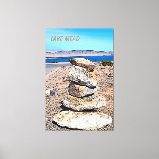 Rock Stacking Canvas Afdruk (Voorkant)