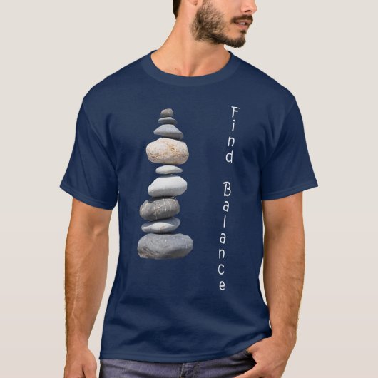 Rock Stacking Find Balance Natuur Cairn T-shirt (Voorkant)