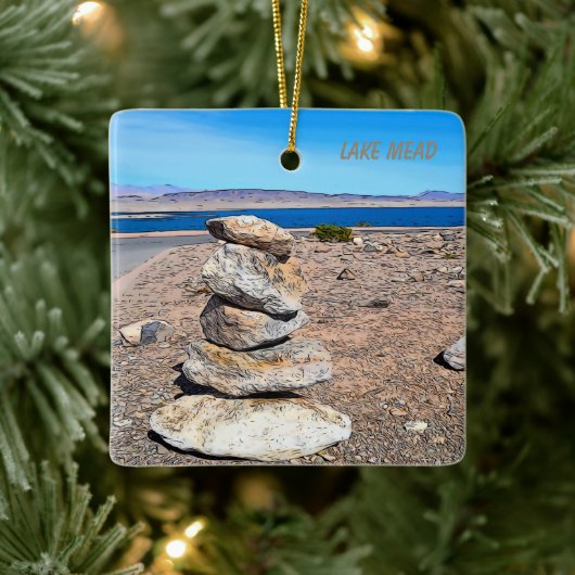 Rock Stacking Keramisch Ornament (Boom)