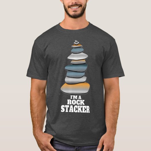 Rock Stacking Rock Stacker Cairn Wandelcadeau T-shirt (Voorkant)