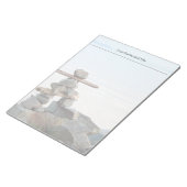 Rock stapelkunst aan het strand. Foto van Hao zhan Notitieblok (Schuin)