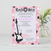 ROCK STAR 5x7 Rocker Baby shower Invitation Kaart (Staand voorkant)