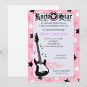 ROCK STAR 5x7 Rocker Baby shower Invitation Kaart (Voorkant / Achterkant)