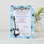 ROCK STAR 5x7 Rocker Baby shower Invitation Kaart (Staand voorkant)