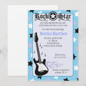 ROCK STAR 5x7 Rocker Baby shower Invitation Kaart (Voorkant / Achterkant)