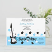 ROCK STAR 5x7 Rocker Baby shower Invitation Kaart (Staand voorkant)