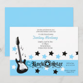 ROCK STAR 5x7 Rocker Baby shower Invitation Kaart (Voorkant / Achterkant)