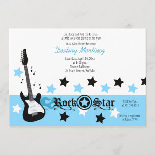 ROCK STAR 5x7 Rocker Baby shower Invitation Kaart