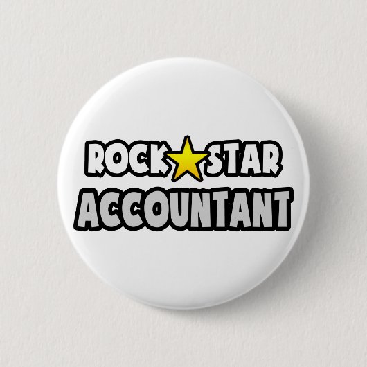 Rock Star Accountant Ronde Button 5,7 Cm (Voorkant)