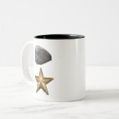 Rock + Star-Afbeelding Tweekleurige Koffiemok (Voorkant links)