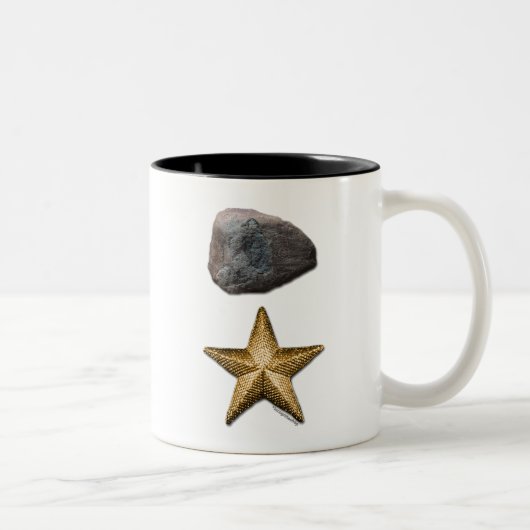Rock + Star-Afbeelding Tweekleurige Koffiemok (Rechts)