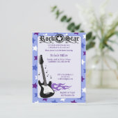 Rock Star Baby Rocker Paars/Blue Post Kaart Sample (Staand voorkant)