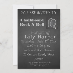 Rock Star Baby shower Invitation Kaart