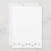 Rock Star-Baby shower Opmerking: blauw Bedankkaart (Achterkant)