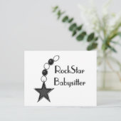 Rock Star Babysitter Briefkaart (Staand voorkant)
