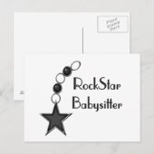 Rock Star Babysitter Briefkaart (Voorkant / Achterkant)