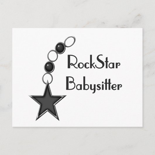 Rock Star Babysitter Briefkaart (Voorkant)