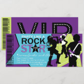 Rock Star Band Birthday Paarse Limoen Kaart (Voorkant / Achterkant)